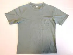 ユニクロ UNIQLO ポケット付きTシャツ グリーン 160cm