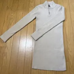 EMODA ハーフジップワンピース　F ベージュ