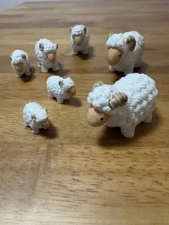 羊 置物 インテリア 雑貨 おもちゃ　オブジェ 動物 ミニチュア 7体セット