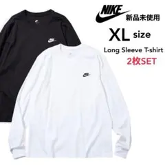専用【ナイキ】新品未使用 シグネチャーロゴ 長袖Tシャツ 白黒 2枚セット XL