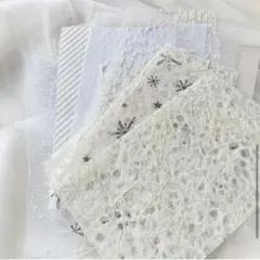 ヴィンテージホロ紙素材 16枚セット コラージュ素材 白系