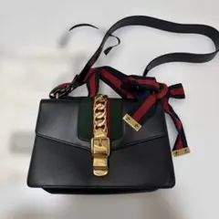 ✨極美品GUCCIベロア×レザーショルダーバッグ ハンドバッグ黒 2way 