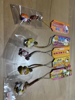 【タグ付・未使用】ご当地キティ 根付 ストラップ 5点セット