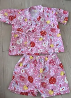 ピンク 金魚 桜 風船 甚平 90cm　女の子　夏祭り