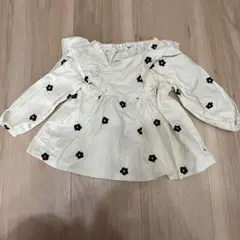 après les cours フラワー刺繍 トップス チュニック 80cm