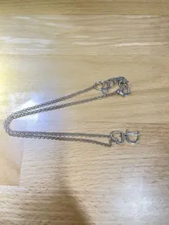 Christian Dior Dロゴ ハート ネックレス シルバー