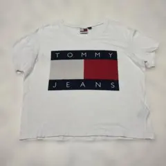 TOMMY JEANS ロゴTシャツ 半袖 M 白 変色ありのサムネイル