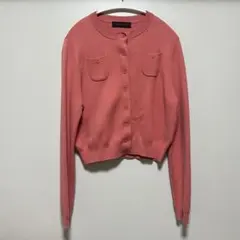 caban コットンカシミヤクルーネックカーディガン ピンク XS