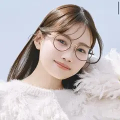 【美品】Zoff 水越みさとさん コラボメガネ ブラウン 度付き調光レンズ