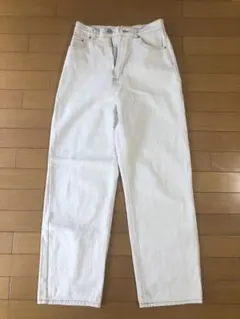 ゆったりハイウエストワイドストレートチノカラー＆無地デニムパンツ