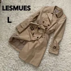 LES MUES ベージュ ダブルブレスト トレンチコート L