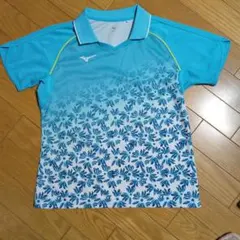 Mizuno 卓球ウェア M 水色 花柄