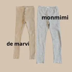 monmimi リブレギンス ボーダー　de marvi 120 110
