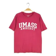 チャンピオン マサチューセッツ州立大学 カレッジ Tシャツ あずき色 M 古着