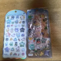 正規品　はぴだんぶい　コットンパフィーシール　ドロップジュエリーシール2枚セット