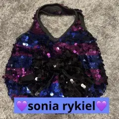 SONIA RYKIEL スパンコールバッグ　リボン