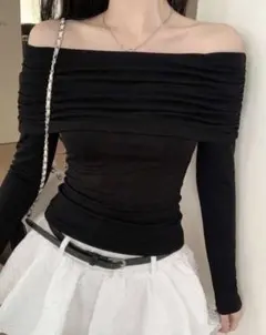 SHEIN DAZY オフショルダー 長袖Tシャツ トップス S 秋冬 可愛い