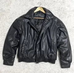 ZARA レザージャケット ダウンジャケット パフジャケット ブラック 短丈
