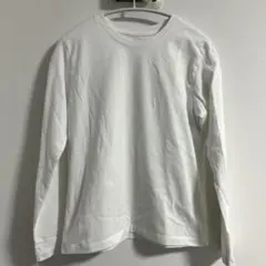 無印良品 天竺編みクルーネック長袖Ｔシャツ婦人Ｓ・白