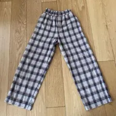 ZARA kidsチェック柄 ロングパンツ ウエストゴムのサムネイル