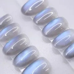 1162 ネイルチップSサイズ 韓国 オーロラ 透明感 マグネット　青