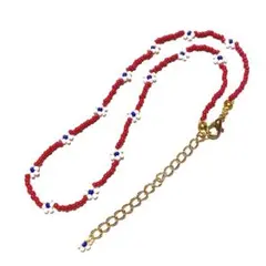 ビーズフラワーネックレス【 65 】