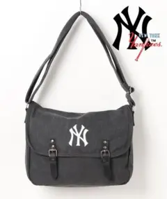 MLB NY ヤンキース メッセンジャーバッグ ショルダーバッグ ブラックのサムネイル