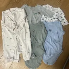 長袖ロンパース 肌着 カバーオール 60,80サイズ 男の子