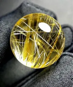超絶綺麗✨45mm ゴールドルチルクォーツ 丸玉 スフィア - メルカリ
