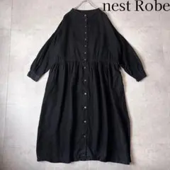 美品✨️ネストローブ 2wayセーラーカラーシャツブラウス F 濃紺 麻100% 美品✨️ネストローブ セーラーカラー リネンシャツブラウス F 紺 麻