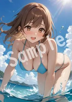 JK グラビア アニメファンアート A4 ポスター イラスト ★00139930