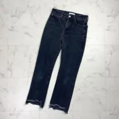 Mila Owen テーパードデニムパンツ 黒 サイズ0*QD1445