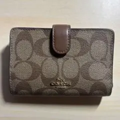 【即日発送】COACH 二つ折り財布 シグネチャー ブラウン　正規品のサムネイル