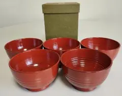 希少/未使用 平安象彦 天然木 曇錦 汁椀×5客 京漆芸 - メルカリ
