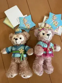 ダッフィー＆シェリーメイ　ぬいぐるみバッジ　七夕