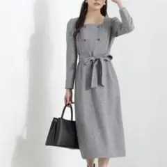 PROPORTION BODY DRESSING フロント釦タイトワンピース