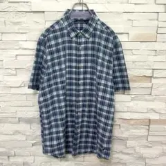 NAUTICA ノーティカ 半袖BDシャツ 刺繍ロゴ チェック柄のサムネイル