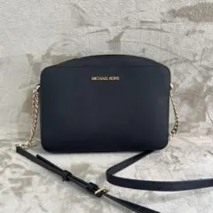 MICHAEL KORS ブラックショルダーバッグ　マイケルコース