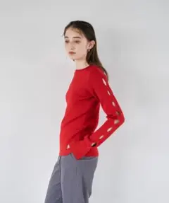 EMMA LIMBER Rib Glitter Knit Tops