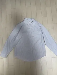 ストライプ長袖シャツ ポケット付き