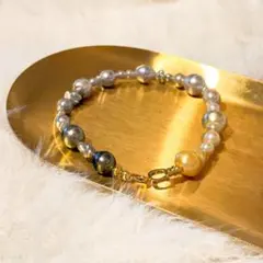 ✨29珠・四季彩✨海水真珠 2way ブレスレット/ネックレスチャーム S925