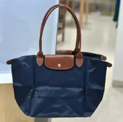 ロンシャン ル トートバッグ Lサイズネイビー プリアージュ オリジナル バッグ