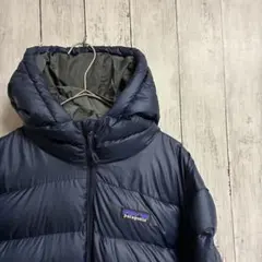 極美品 patagonia ダウンセーター フーディー ネイビー Sサイズ