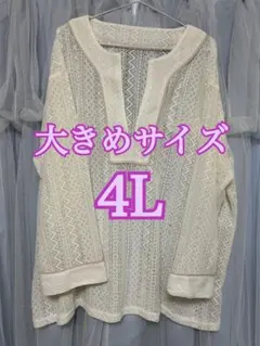 トップス レース 大きめサイズ4L