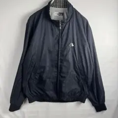 ブラック&ホワイト ゴルフ ジップアップジャケット 日本製 M