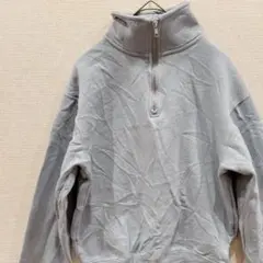 美品✨️ 【Mサイズ相当】トレーナー スウェット 長袖 タートルネック 水色 無地