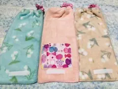 おりこうエプロン☆ ふわふわ☆一重☆タオルエプロン☆すずらんリボンちょうちょ布