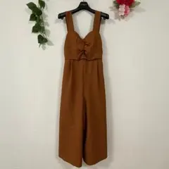 【emmi】エミ サロペット オールインワン 0 ブラウン ポリエステル 美品