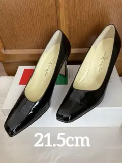 銀座かねまつ　エナメルフォーマルパンプス