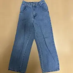 GU ライトブルー ワイドパンツ 綿100%